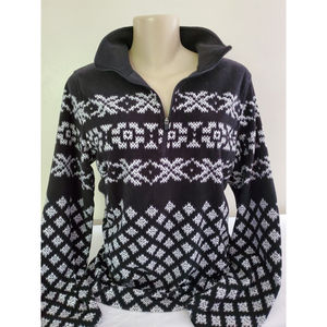 NWOT-LANDS END Fleece Top Women 10/12=38" Bust 1/4 Zip Pullover Princess Seams